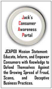 Jack's Consumer Awareness Portal - Corporate Sponsors